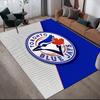 Toronto Blue Jays Flannel Pattern Square Carpet,Area Rug,Carpet Rug for Living Room Bedroom Sofa Playroom Decor,Non-slip Floor Mat