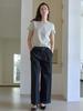Elssibeui One-Tuck Wide Slacks_Black