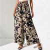 Women's Summer Fashion Lace-up High-waisted Wide-leg Casual Pants