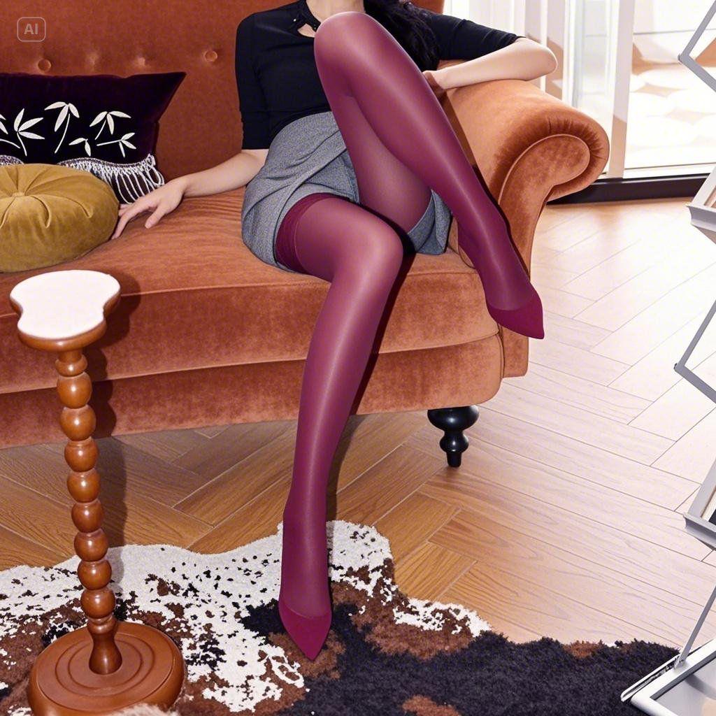 Horse Oil Ultra-Thin Open Crotch Pantyhose - High Elastic Silk for Spring, Summer, Autumn