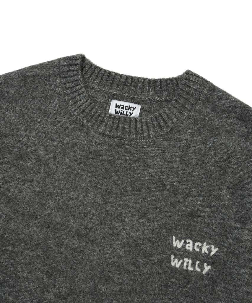 WACKY WILLY Hairy Pullover Knit Grey