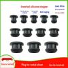 Black Silicone Rubber I-Shaped Hole Plug: Heat-Resistant, Waterproof, Anti-Collision Foot Pad