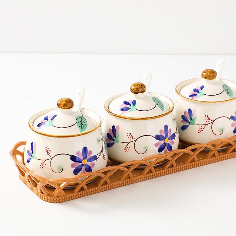 ZISIZ Ceramic Seasoning Jar Set
