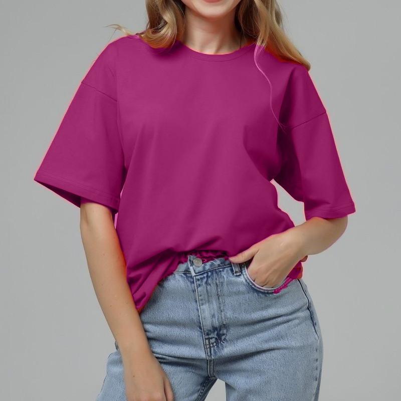 Dames Effen Kleur Korte Mouw Lente en Zomer Modellen van Effen Kleur T-shirt Katoen Korte Mouwen Losse Honderd Tops