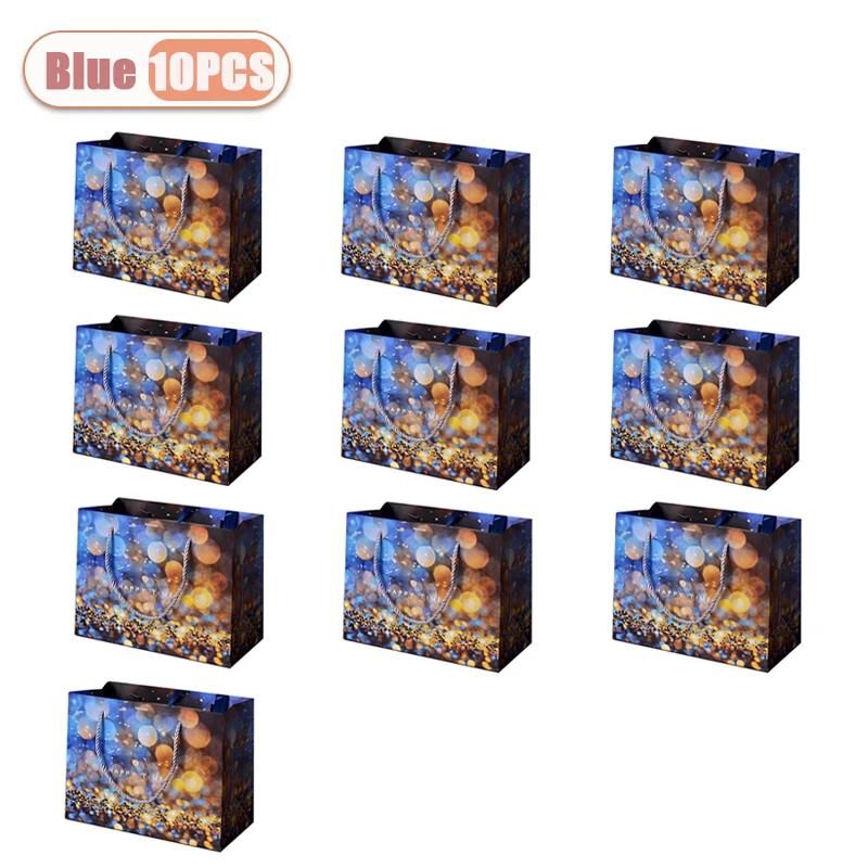 1-20PCS Reusable Gift Paper Bags for Christmas Birthday and Party Candy Packaging Tote Bags for Holiday and Daily Gift Storage