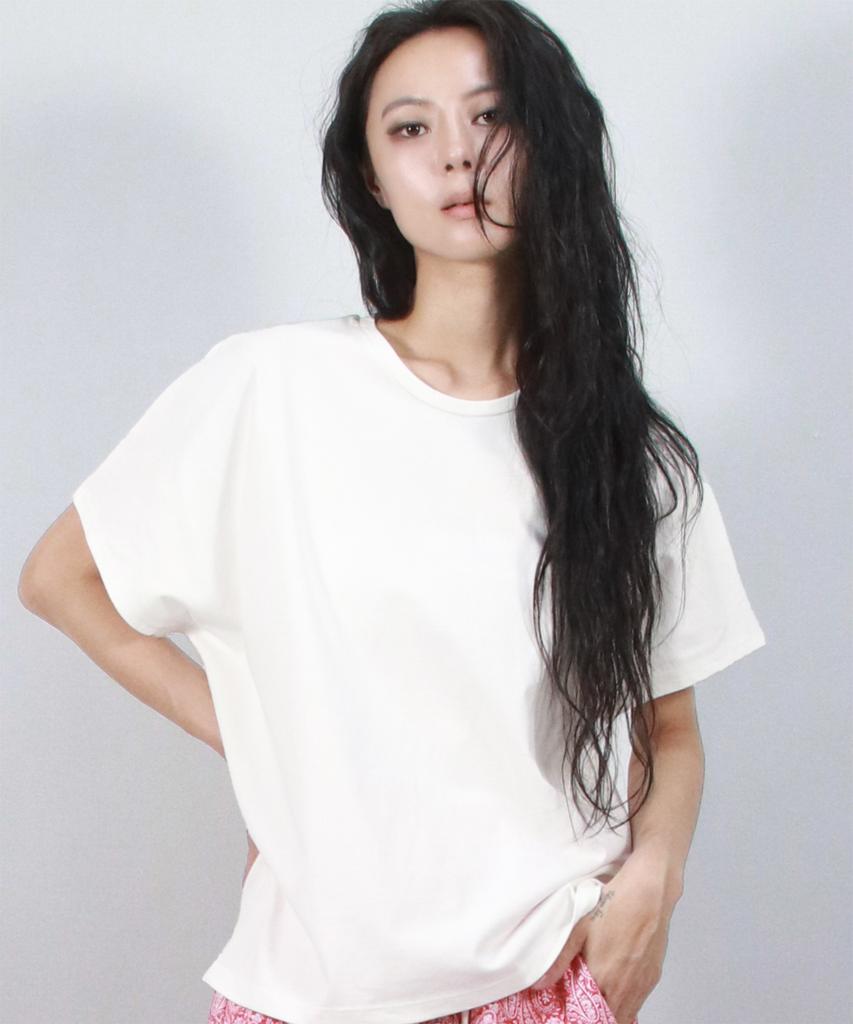 Deumakeu Standard Fit Solid French T-Shirt White