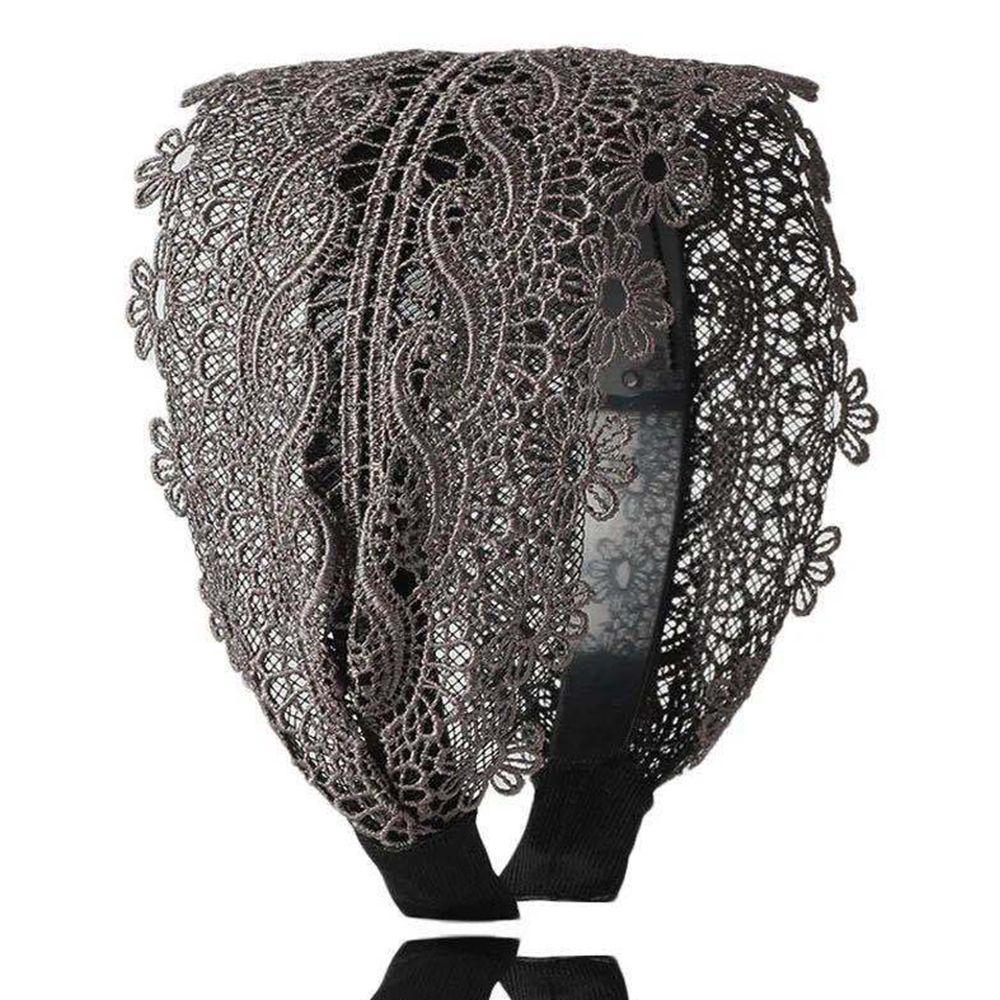 Resin Fashion Design Korean Style Hair Wear Lace Headband Women Hair Accessories Wide Side Hairband