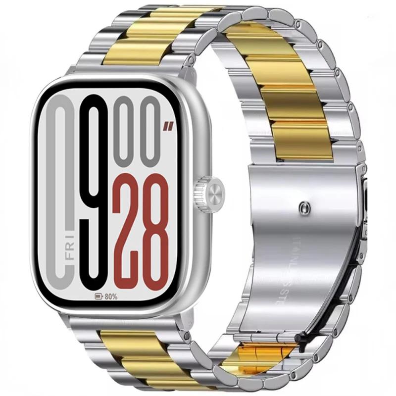 Metal Strap for Redmi Watch 5/Redmi Watch 4 Adjustable Stainless Steel Bracelet for Xiaomi Mi Band 9 Pro/Mi Band 8 Pro Wristband
