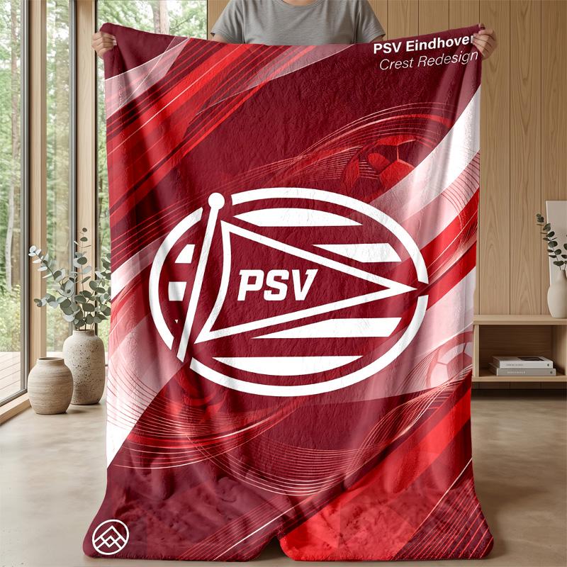 PSV Eindhoven FC Zachte Flanellen Fleece Deken Lichtgewicht Gezellige Warme Plaid voor Bank Bed Huisdecoratie
