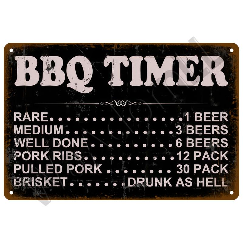 Vintage Tin Sign Dads BBQ Yard Outdoor Party Decoration BBQ Zone Metal Sign Plate Retro Barbecue Rules Slogan Decor Accessories