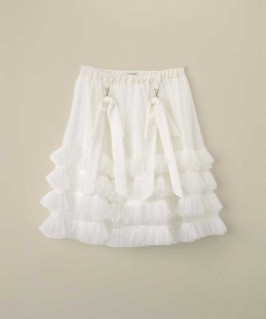 Limekeu Dreamy Tulle Skirt White