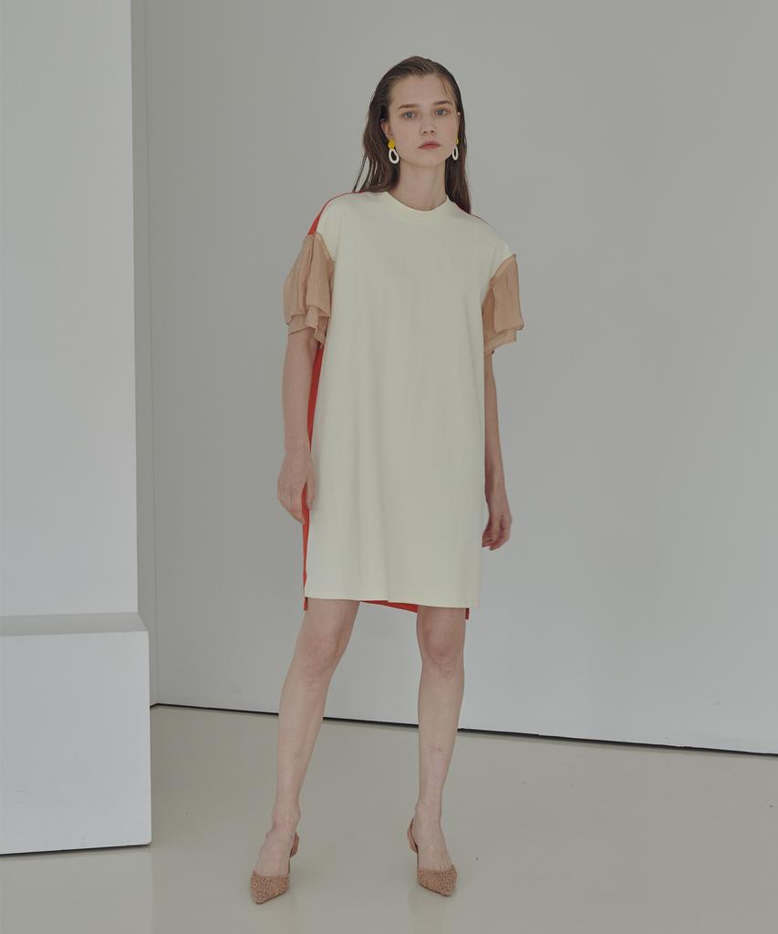 Ossi Glitter Arrange Tangerine Dress