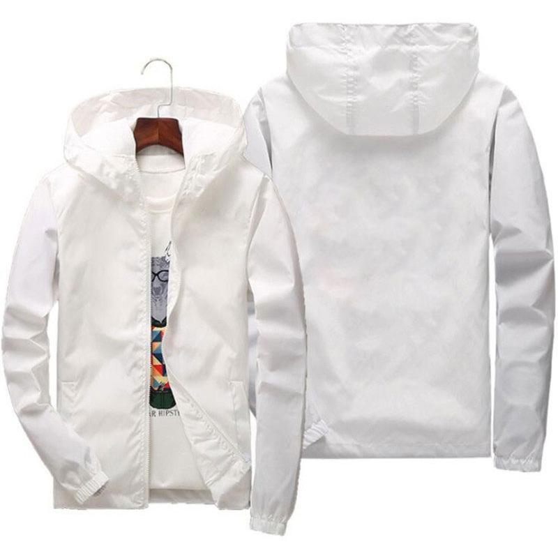 2023 Men's Korean Style Hooded Windbreaker: Spring/Autumn Lightweight Jacket with Logo