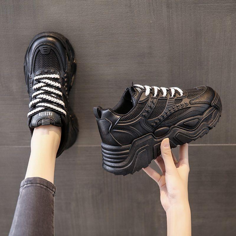 Fashion Sports Sneakers Ladies Footwear Athletic High On Platform Mesh Breathable Women's Dad Shoes Original Fashion 2024 New Arrival A