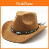 Western Style Felt Hat For Men And Women With Sun Protection And Breathability