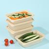 Hanyou Biodegradable Double Compartment Lunch Box Bases (20-Pack)