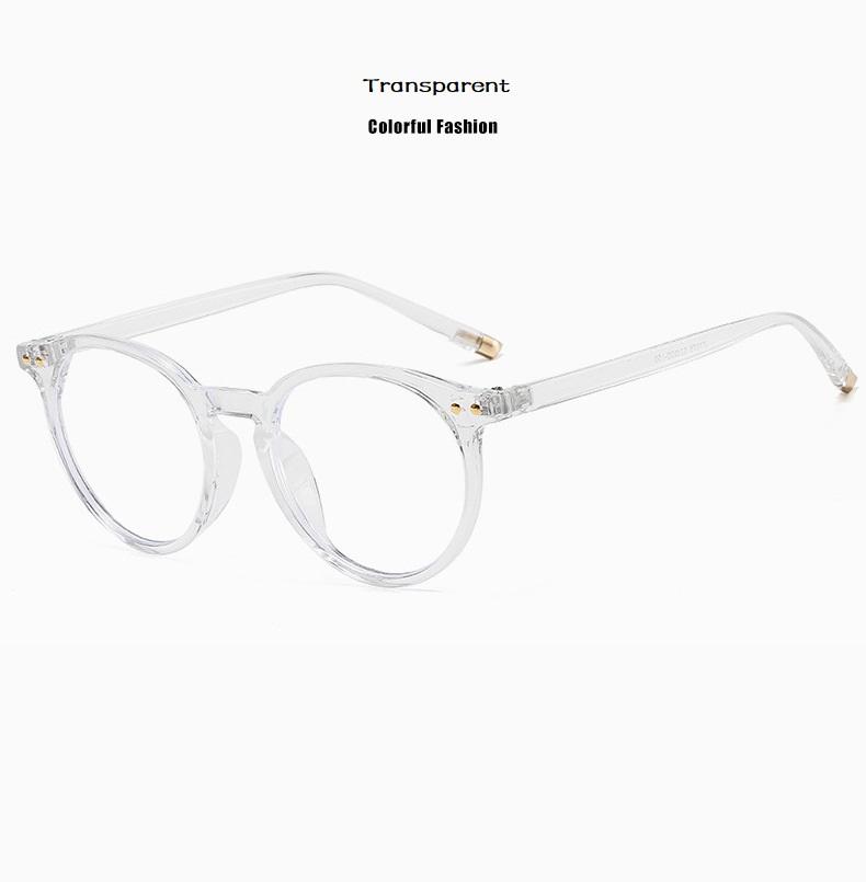 Vintage Round Optical Glasses Anti Blue Light Eyewear Unisex Prescription Frame Transparent Lens Retro Style