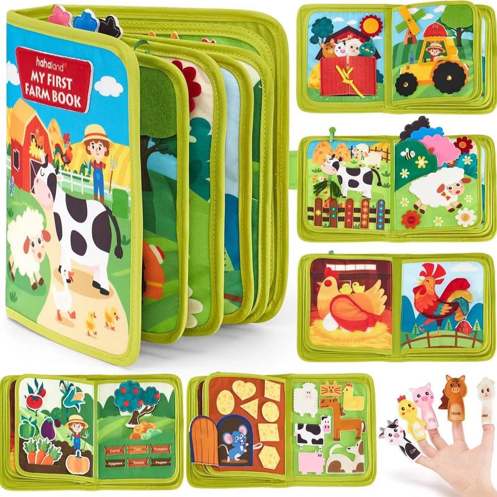 Dinosaur Animal Farm Quiet Book for Early Childhood Education