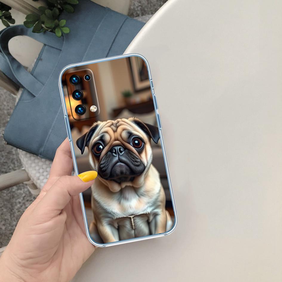 CJ90 Pug Dog Phone Case for Motorola Moto G10 G20 G30 G31 G32 G34 G35 G41 G42 G50 G51 G52 G55 G60 G60S G62 G71 G72 G75