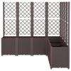 Plant Pot with Trellis Brown 160 X 160 X 140 Cm PP
