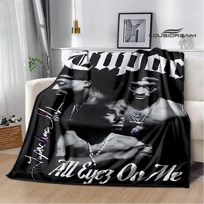 2PAC Hip -hop Singer Fashion Printed Blanket Warm Bed Blanket Soft and Comfortable Blanket Home Travel Blanket Birthday Gift