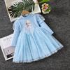 Rochie de fete Toamnă Frozen Elsa Rochie de Prințesă Mânecă Lungă Rochie din Tul Voluminoasă
