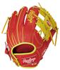 Rawlings Baseball Adult HOH MLB COLOR SYNC Size Worn On Left Glove, Size, Softball, GR5HM934FS, Scarlet/Yellow [Infield], 11.5 (Right-handed Throw,