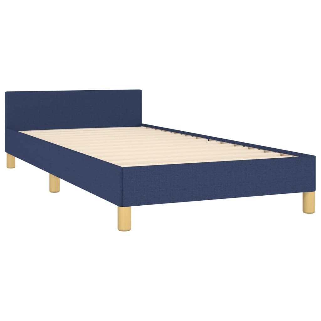 Vidaxl Bed Frame Without Mattress Blue 90X200 Cm Fabric