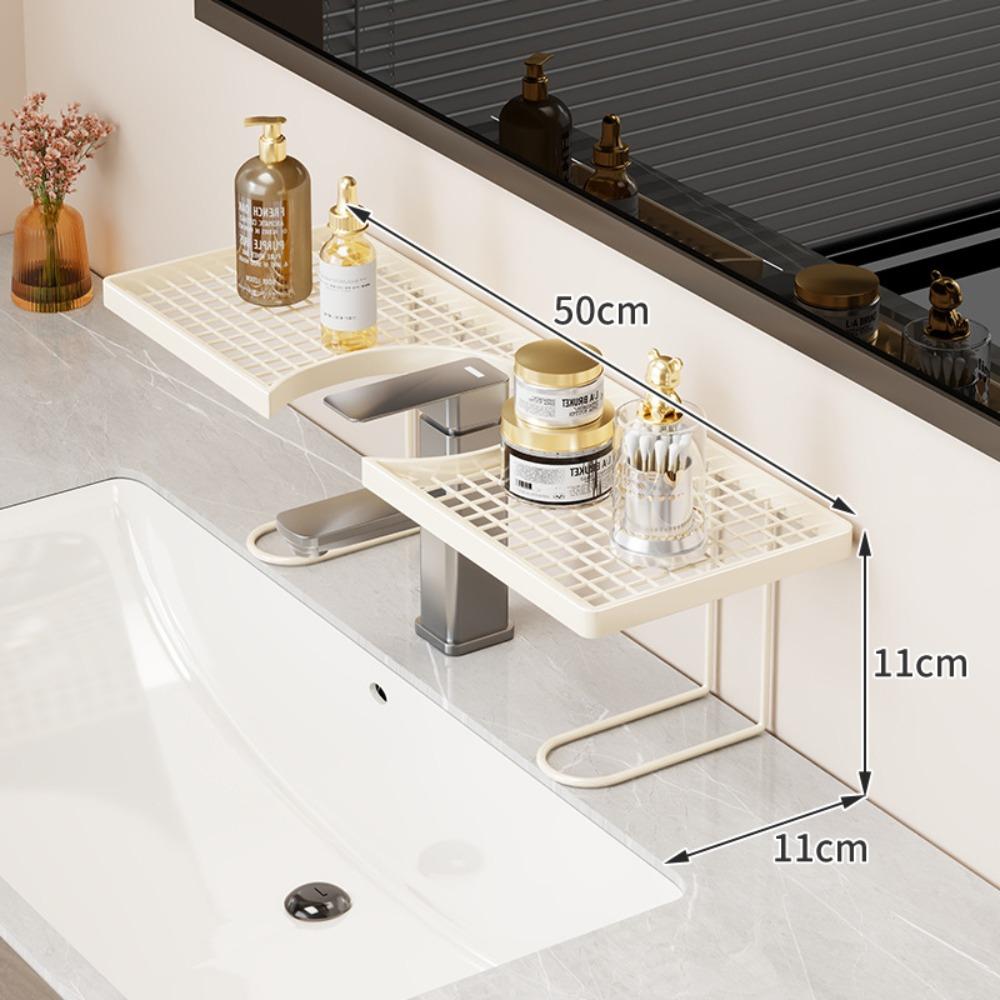 Anti Slip Bathroom Counter Shelf  for Organizing Handwashing Basins Cosmetics and Skincare Products