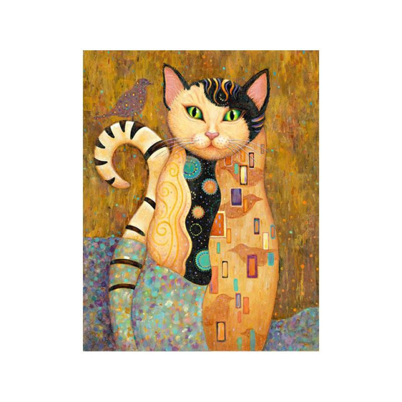 Gustavas Klimtas, Įžymūs paveikslai, Katės, Menas, Drobė, Tapyba, Abstraktūs ir mieli gyvūnai, Retro, Freska,