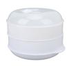 Microwave White Kitchen Steaming Utensils Saving Time Food Multipurpose with Lid for Home for Dumplings
