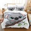 Cartoon Koala Duvet Cover Microfiber Cute Animal Print Queen King Size for Boys Girls Kids Room Decor