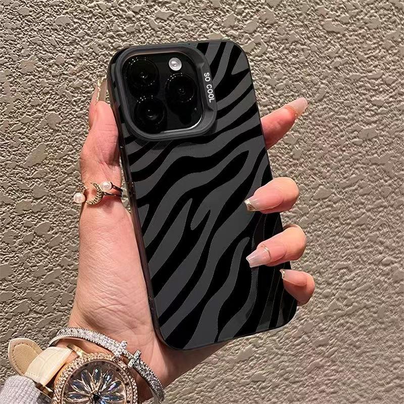 Coque créative à imprimé zèbre pour Apple 16 Pro, iPhone 17, 15 Pro et 14