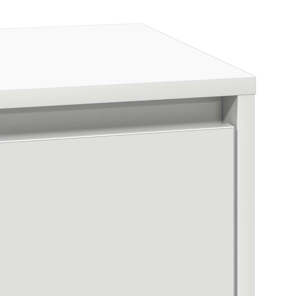 Nightstand with Drawers White 39 X 34.5 X 65 Cm Engineered Wood