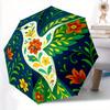 1pc Hummingbird Floral Automatic Open/Close Exquisite Umbrella - Compact Travel Umbrella, 8-Rib Heavy-Duty Construction, Ideal Gift, Outdoor