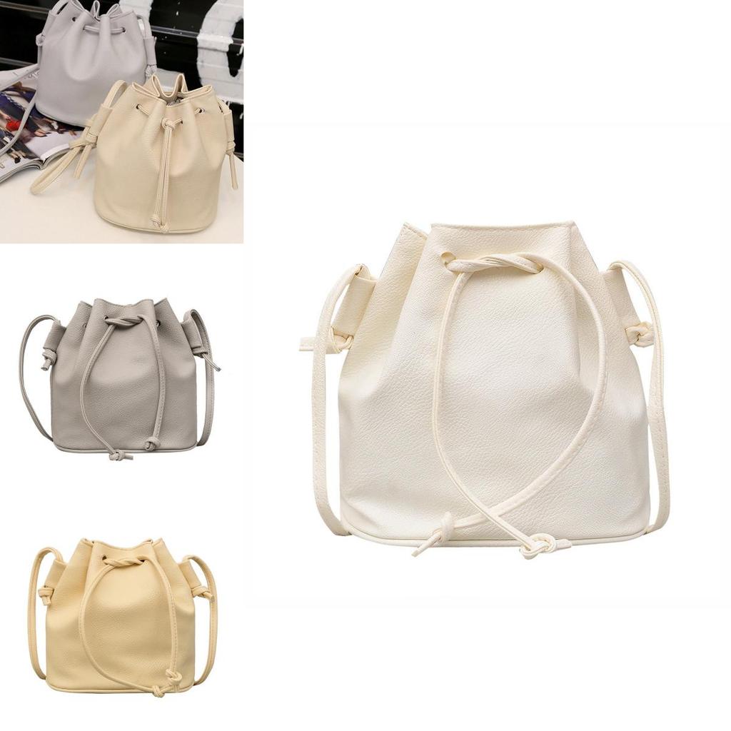 Stylish And Versatile Hot Sale Women Handbag Small Bucket Shape Bags Pu Leather Shoulder Crossbody Bag
