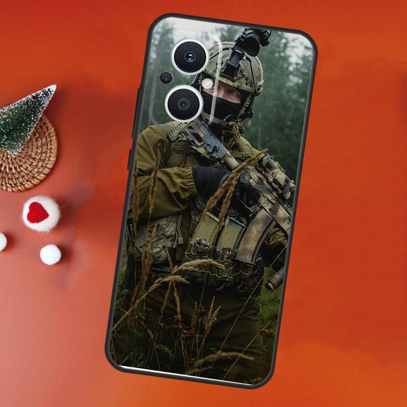 Tactical Swat Gear Pattern Case For OPPO Find X9 X5 X6 X8 Pro OPPO Reno 14F 13F 12F 11F 10 12 13 14 Pro 7 8 Lite Cover