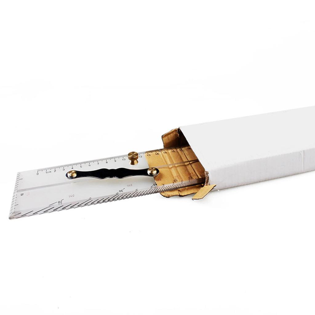 Règle parallèle de navigation marine Échelle claire Haute précision Transparence Bateau Navire Dessin Règle parallèle 450 mm 17,71 pouces