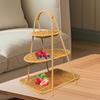 Woven Fruit Basket 3 Tier Multifunctional Serving Tray Storage Candy Holder for Outdoor Table