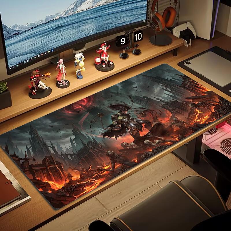 Doom Muismat Grote Gaming Tafelkussen Antislip Laptop Tablet Grote Muismat XXL Mat Mini PC Speelmat Met Lock rand_xia