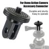 Suporte de tripé para câmera de ação para Insta360 para GOPRO Parafuso de 1/4 de polegada CNC Liga de alumínio Mini adaptador de tripé