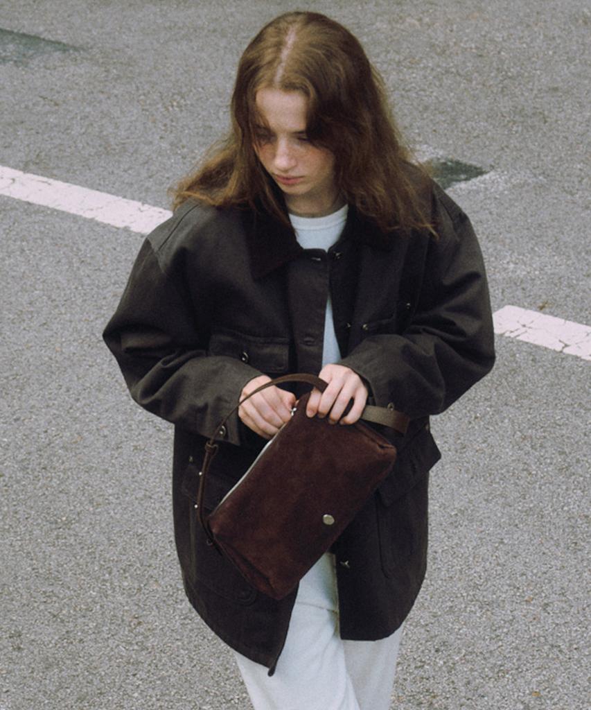 Ostkaka Soft Shoulder Mini Suede Brown