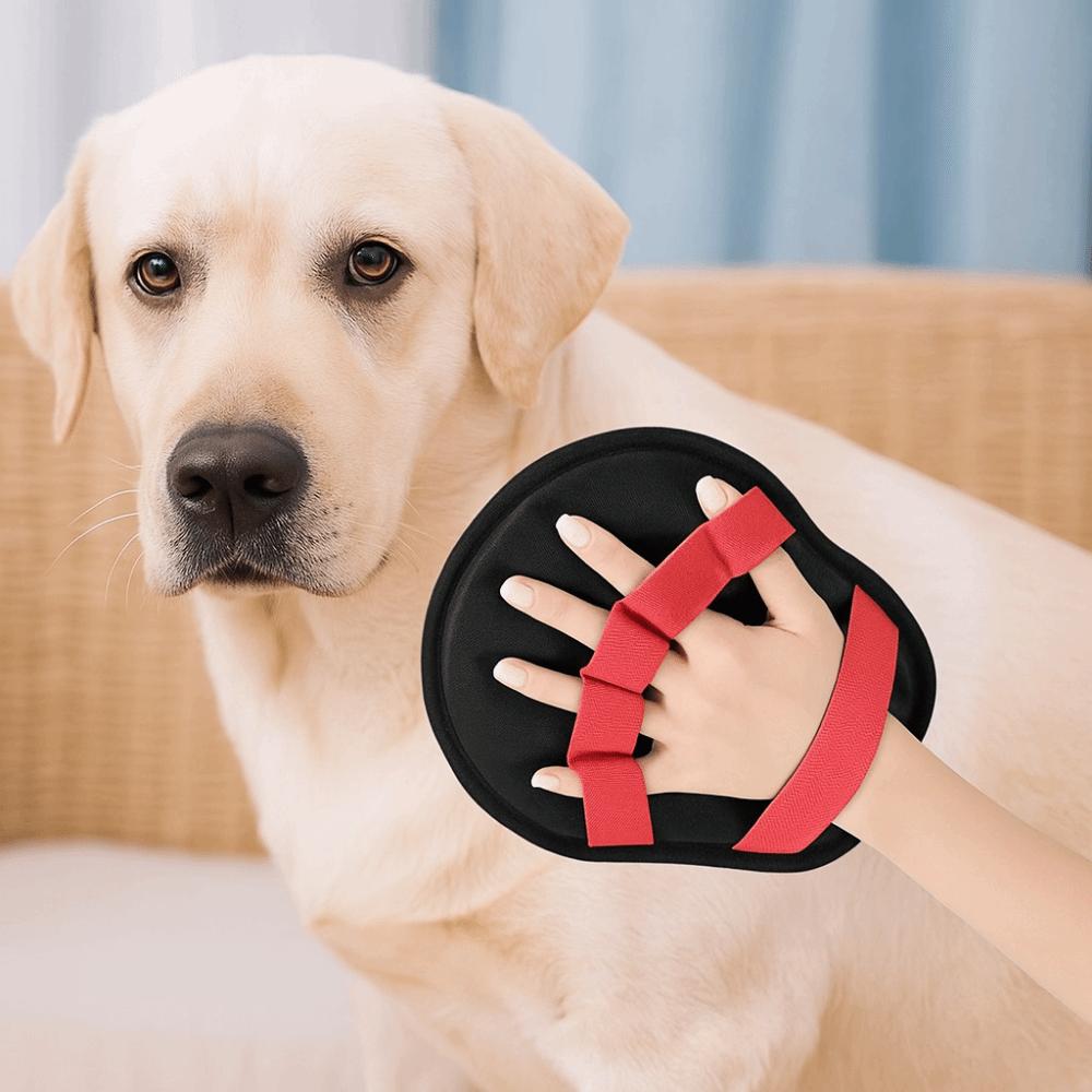 Cloth Pet Hair Removal Glove Hangable with Massage Function 5-Finger Grooming Cleaner Reusable Two-Way Puppy Shedding Gloves
