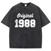 Tricou Bărbătesc Original 1988 Imprimat cu Litere Albe Potrivit Modă Tricouri Timp Liber Zilnic Tricou Îmbrăcăminte Casă Mânecă Scurtă