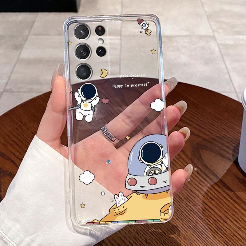 For Samsung Galaxy S21 Ultra Shell Samsung S21 FE Cases Soft TPU Back Cover For Samsung S21 Plus S21+ Capa Rabbit Cat Phone Case