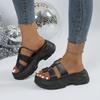 Frauen Plattform Hausschuhe High Heels Keile Sandalen Sommer Schuhe 2024 Neue Frauen Schuhe Dicken Rutschen Sexy Pumps Flip-Flops Schuhe