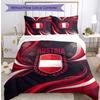 Austria Football Printed Bedding 3 Piece Set Cozy Breathable Bed Cover Set As Housewarming Holiday Gift