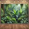 A Tropical Jungle Landscape Background, Outdoor Party Decoration Flag, Garage Wall Decoration, Large Photography backgroundL