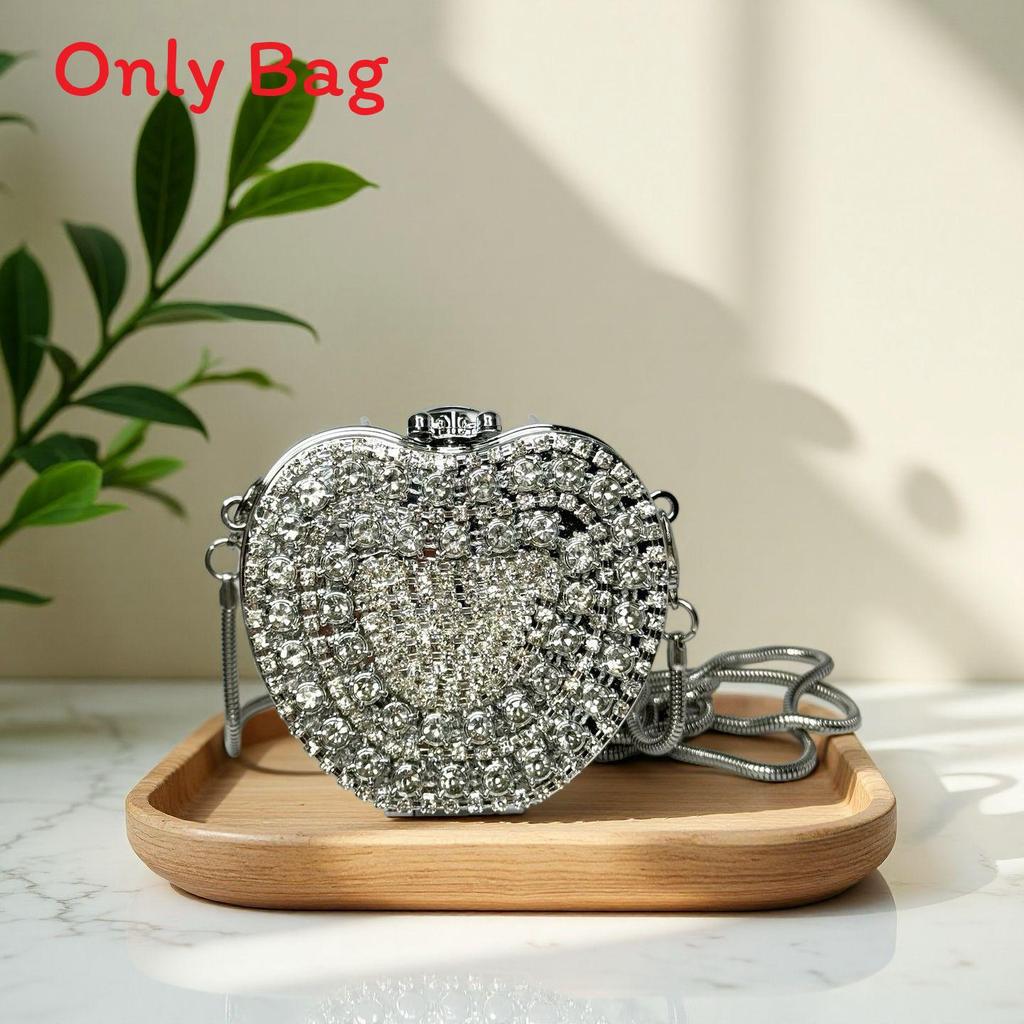Acrylic Mini Purse With Embellished Flowers And Sparkling Rhinestones For Daily Fashion