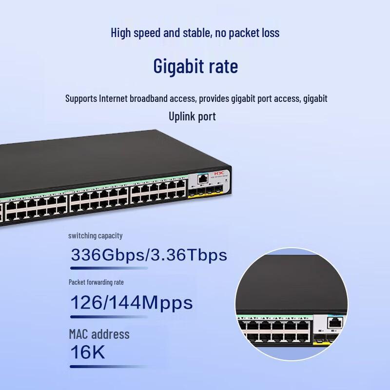 H3C S5120V3-52P-SI Layer 3 Managed Gigabit Enterprise Network Switch